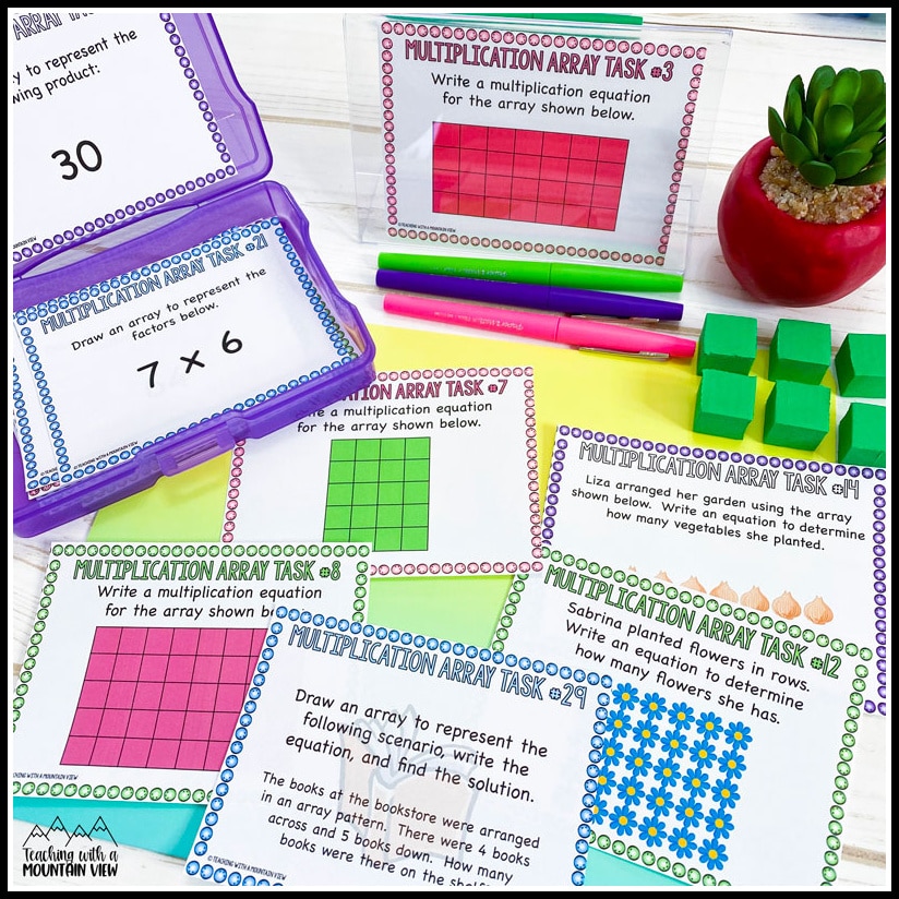multiplication task cards