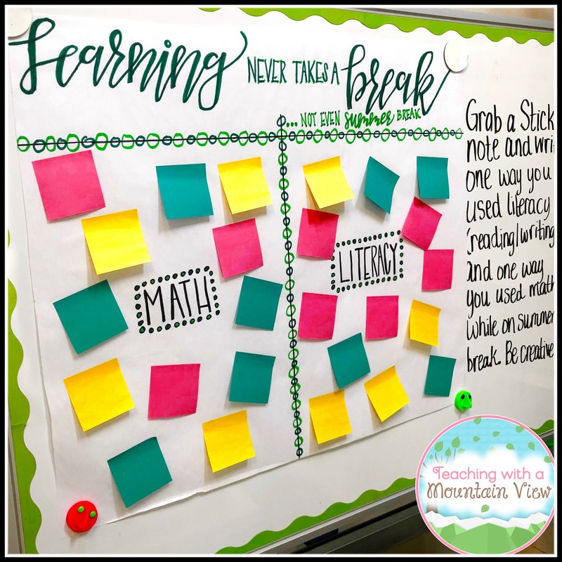 This is a quick, but incredibly meaningful, after break activity to do with students when they return from spring break, winter break, beginning of the school year, etc.