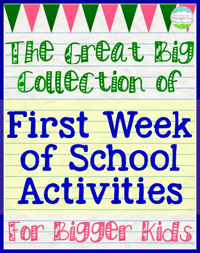 First Day of School Activities for Big Kids