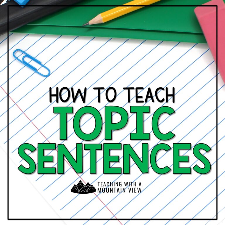 Teaching Topic Sentences