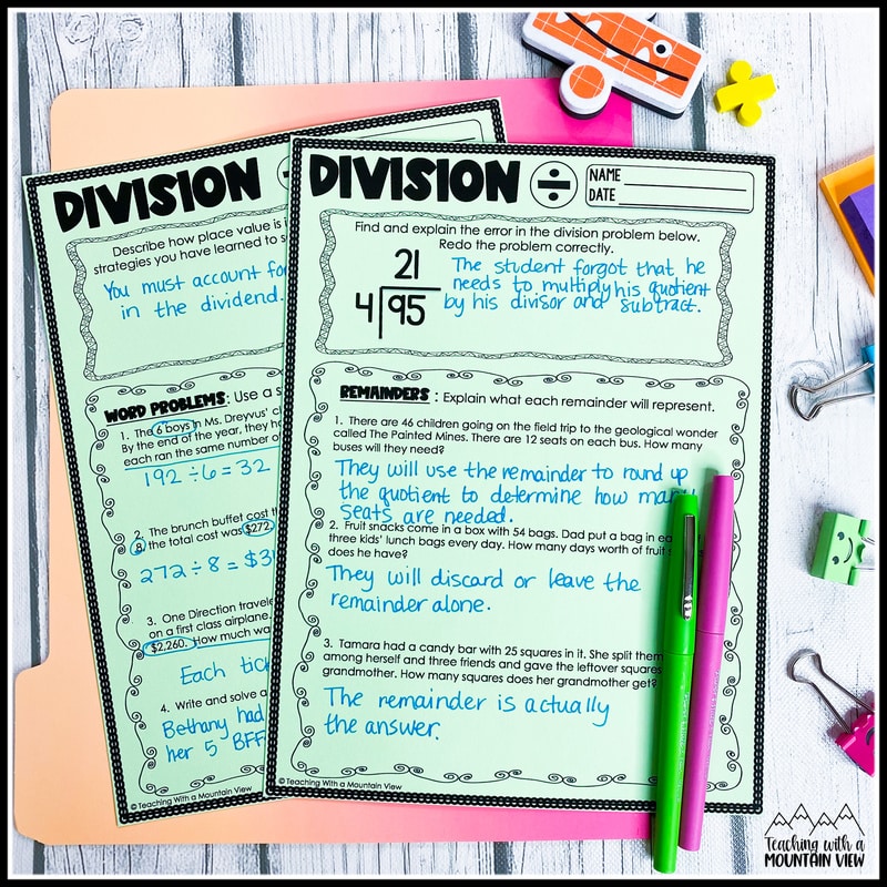 Use this free division assessment when you're finished teaching division strategies