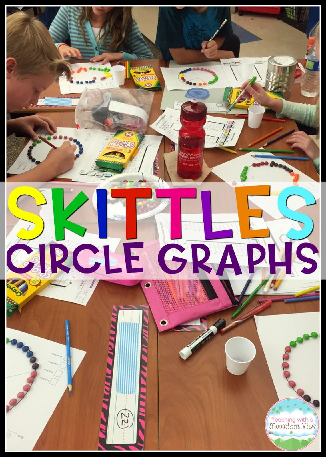 skittles math circle graphs