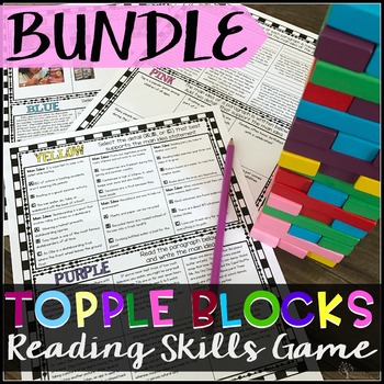 topple blocks reading skills game