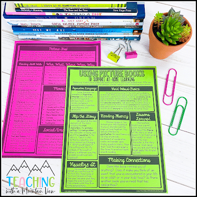free using picture books to teach printable tip sheet