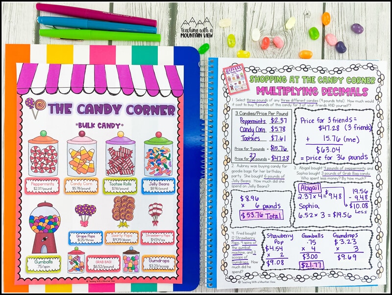 Multiplying and Dividing Decimals Project upper elementary printable