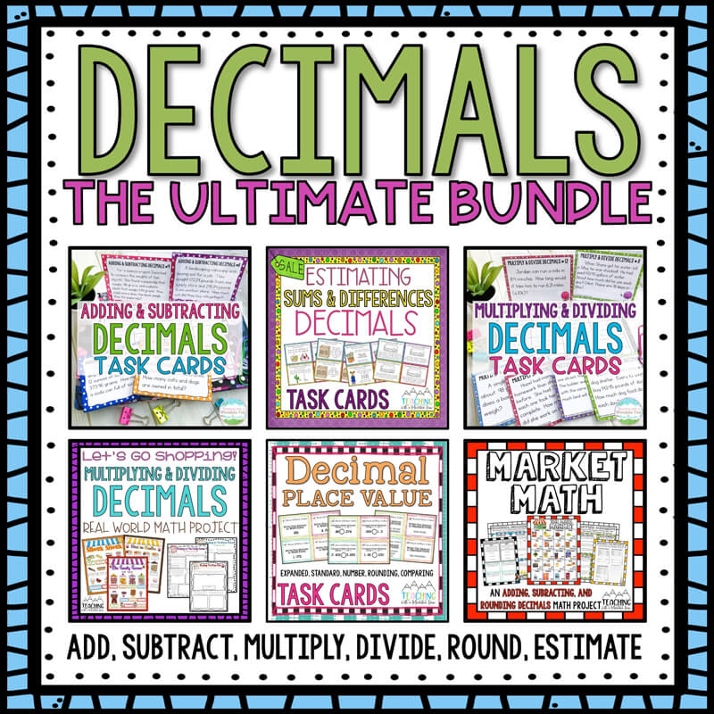 teaching decimal mega bundle upper elementary