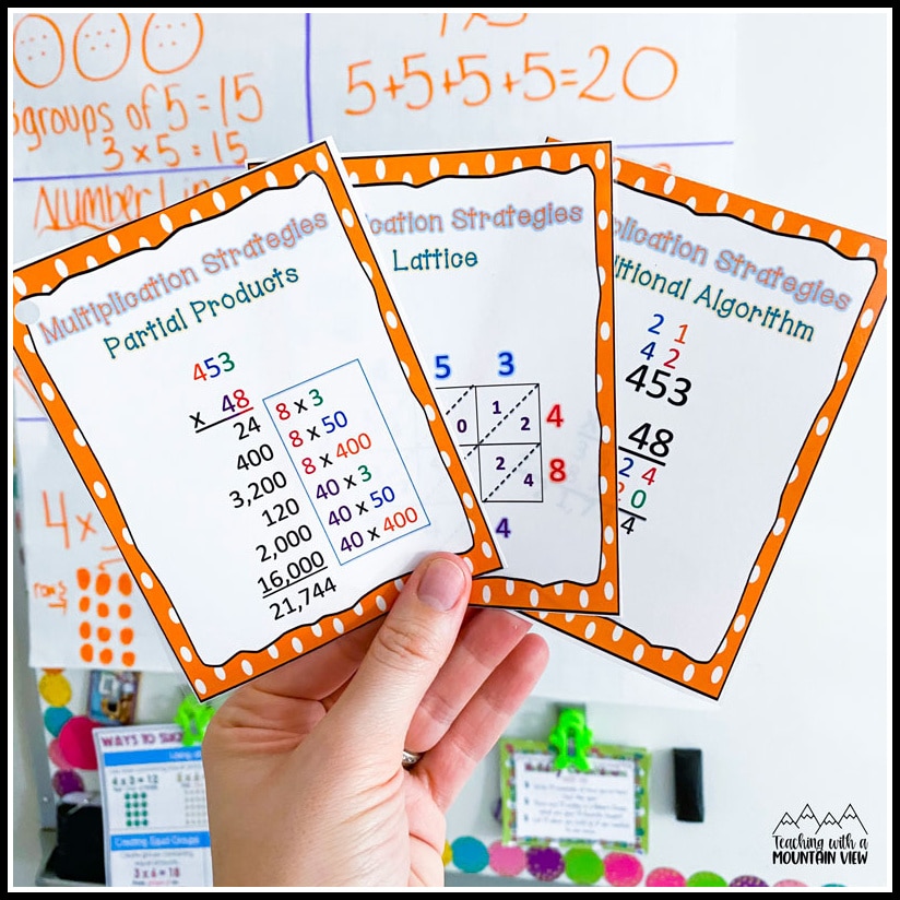 free multiplication strategy posters