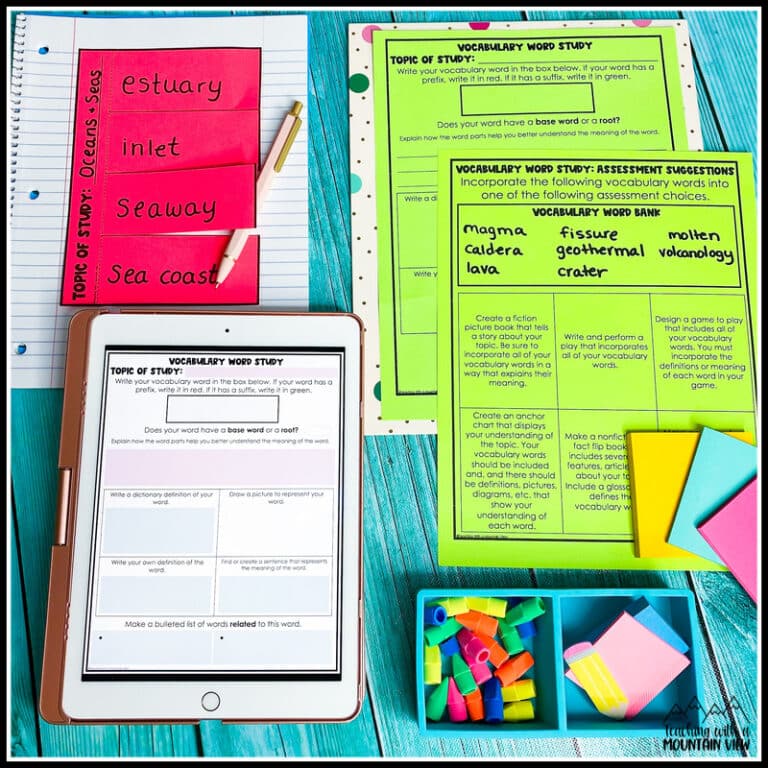 Teaching Domain Specific Vocabulary - Teaching with a Mountain View