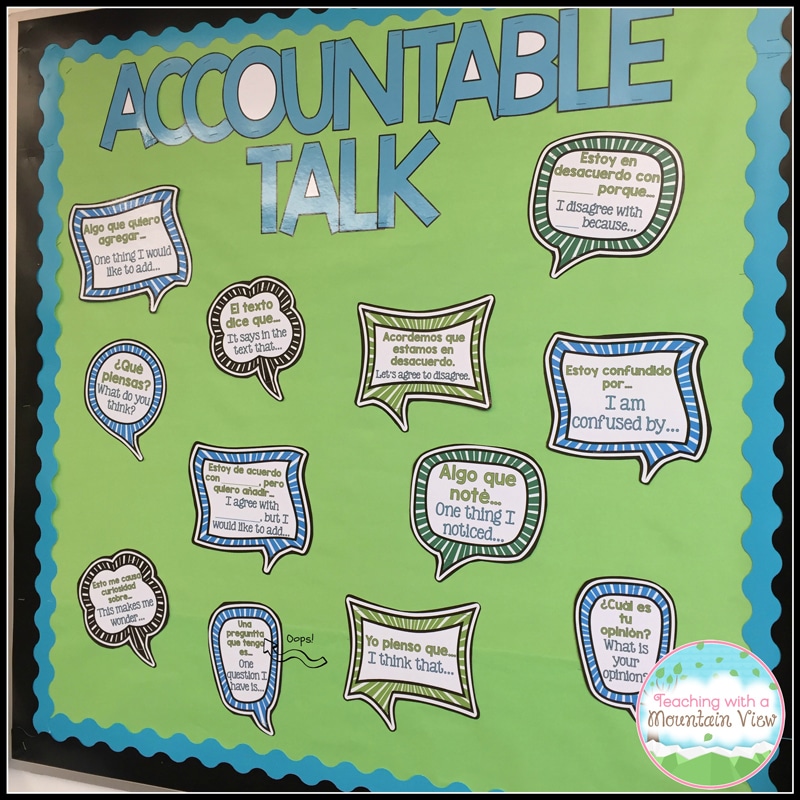 accountable talk bulletin board