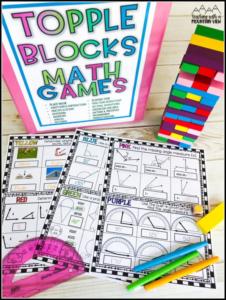 topple blocks math manipulatives