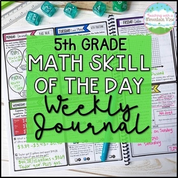 5th Grade Math Skill of the Day Cover 5843489