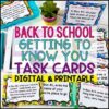 Back to School Getting To Know You | Digital Activity
