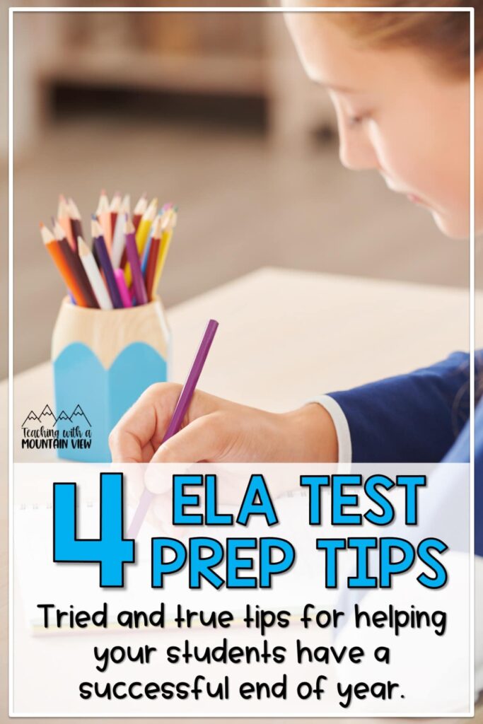 Upper Elementary ELA test prep tips, strategies, and resources to make review productive and engaging too!