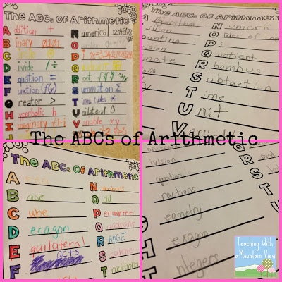 ABCs back to school math