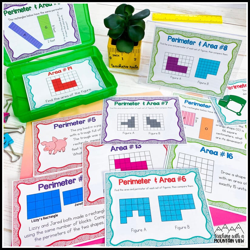 perimeter and area task cards