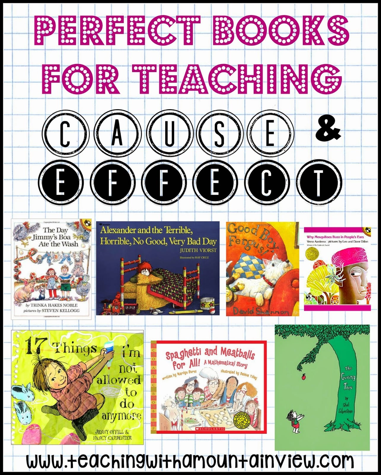 teaching cause and effect book ideas