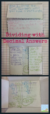 Dividing Decimals Anchor Charts