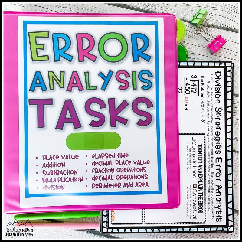 error analysis for conceptual vs computational mistakes