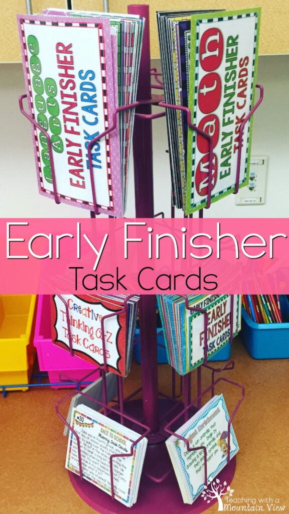 early finisher ideas upper elementary task cards