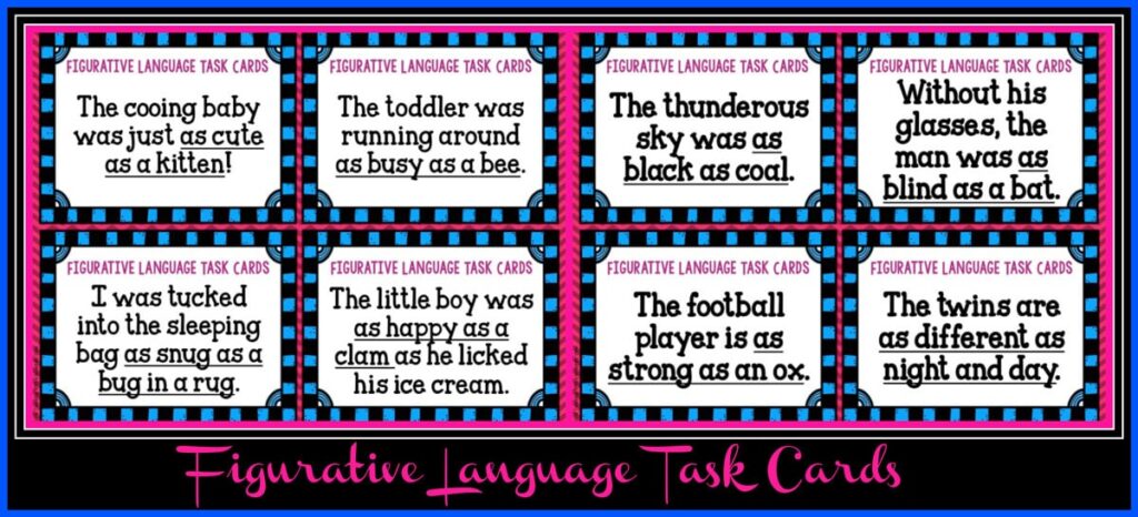 figurative language task cards