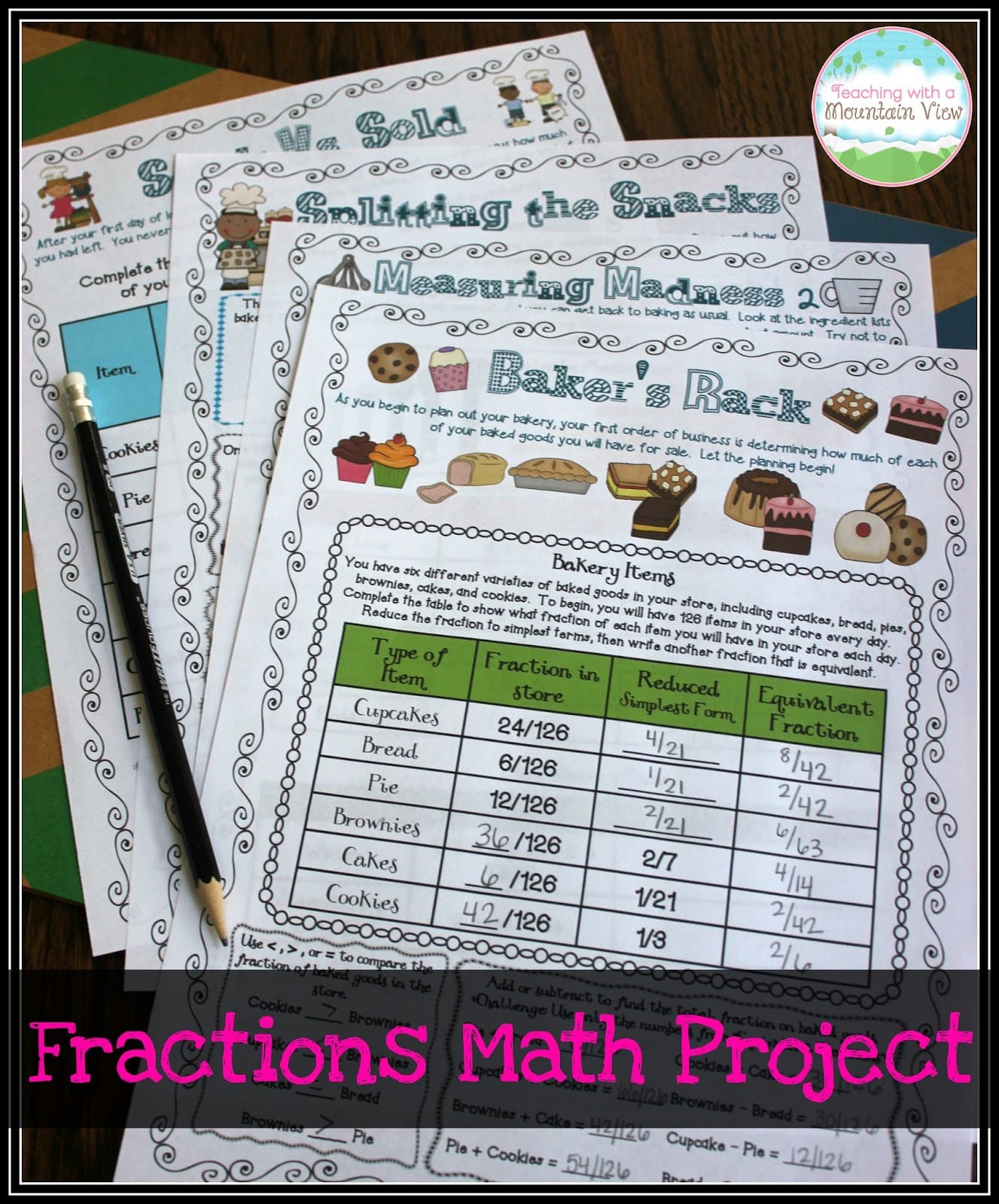 fraction math project