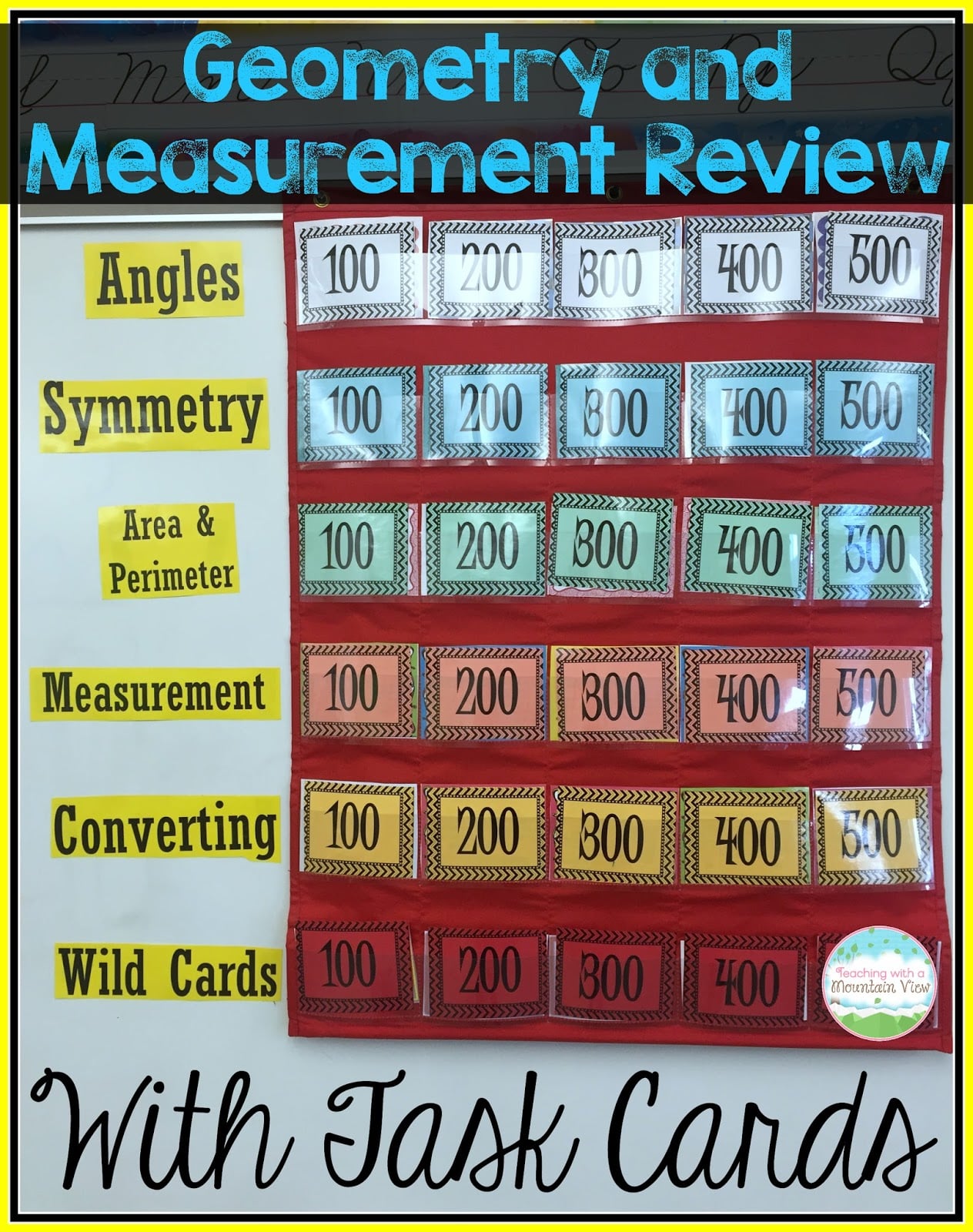 geometry review game upper elementary task cards