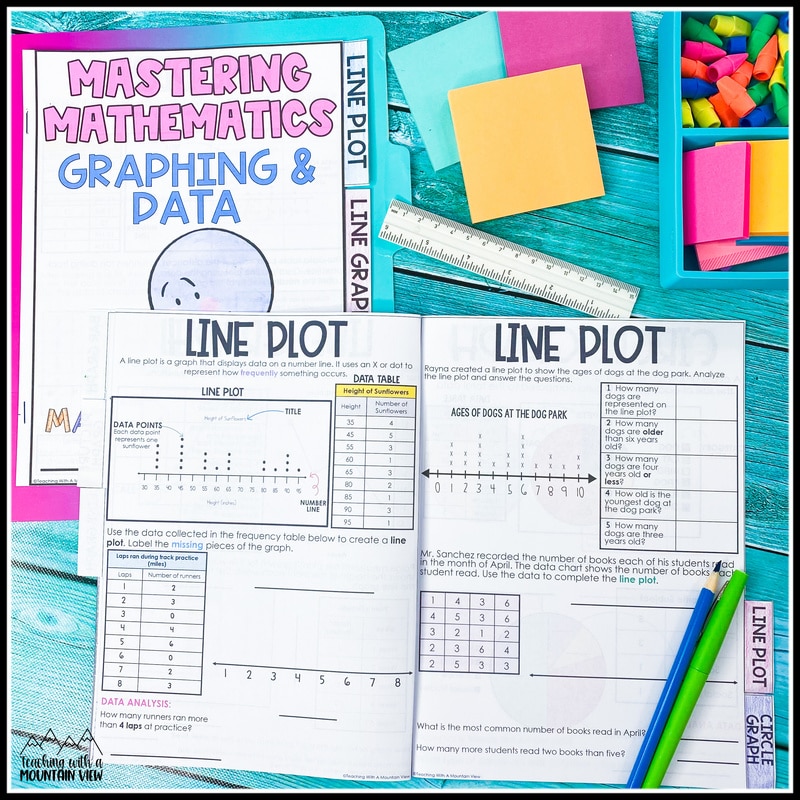 graphing and data flip book upper elementary