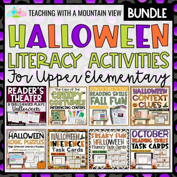 Halloween Literacy Activities Bundle Cover