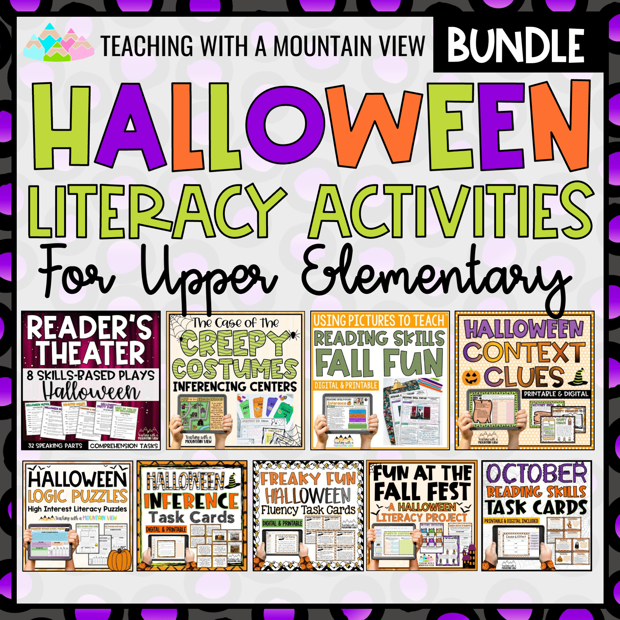 Halloween Literacy Bundle Cover 2024