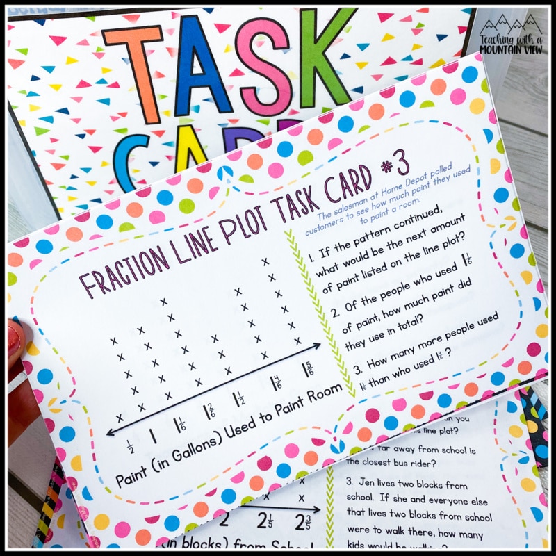 graphing and data task cards upper elementary