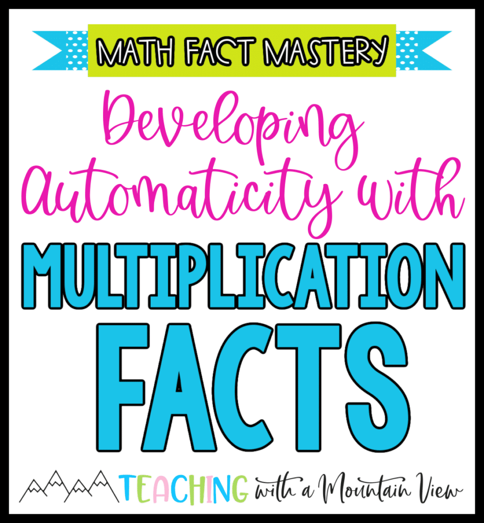 tips for teaching multiplication facts