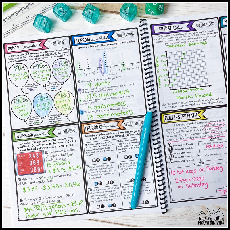 Supplemental math resources math skill of the day math workshop journal