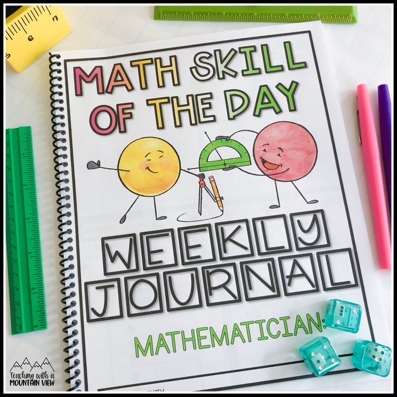math skill of the day math workshop journal