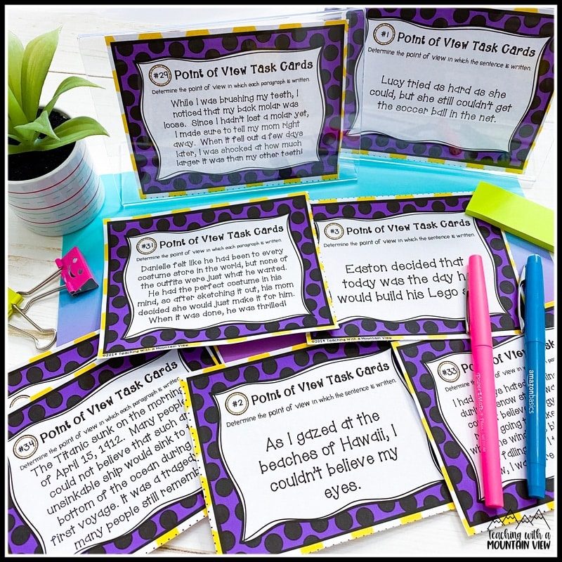 point of view task cards