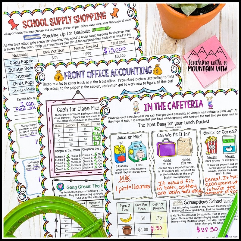 Math Review Projects for Fourth or Fifth Grades: Engage your students in meaningful content review with these math projects that comprehensively cover all of the essential grade-level math skills. This project will prepare your students for the rigor of upcoming state tests and work as a review of content!