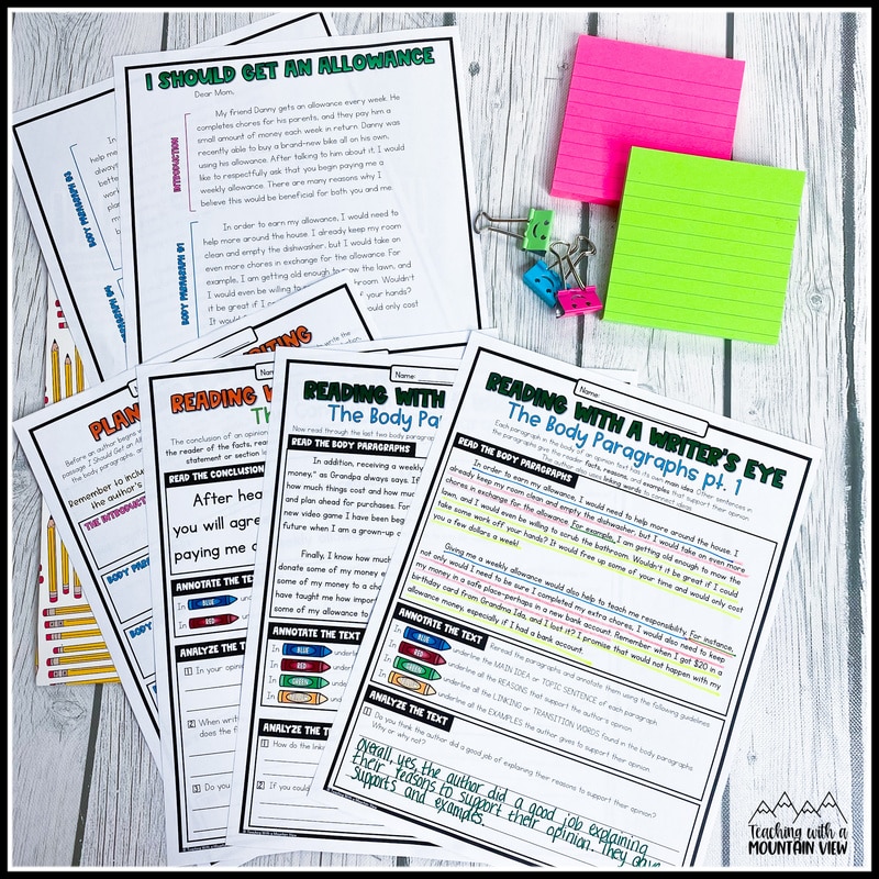 mentor texts and exemplar writing examples for persuasive writing upper elementary