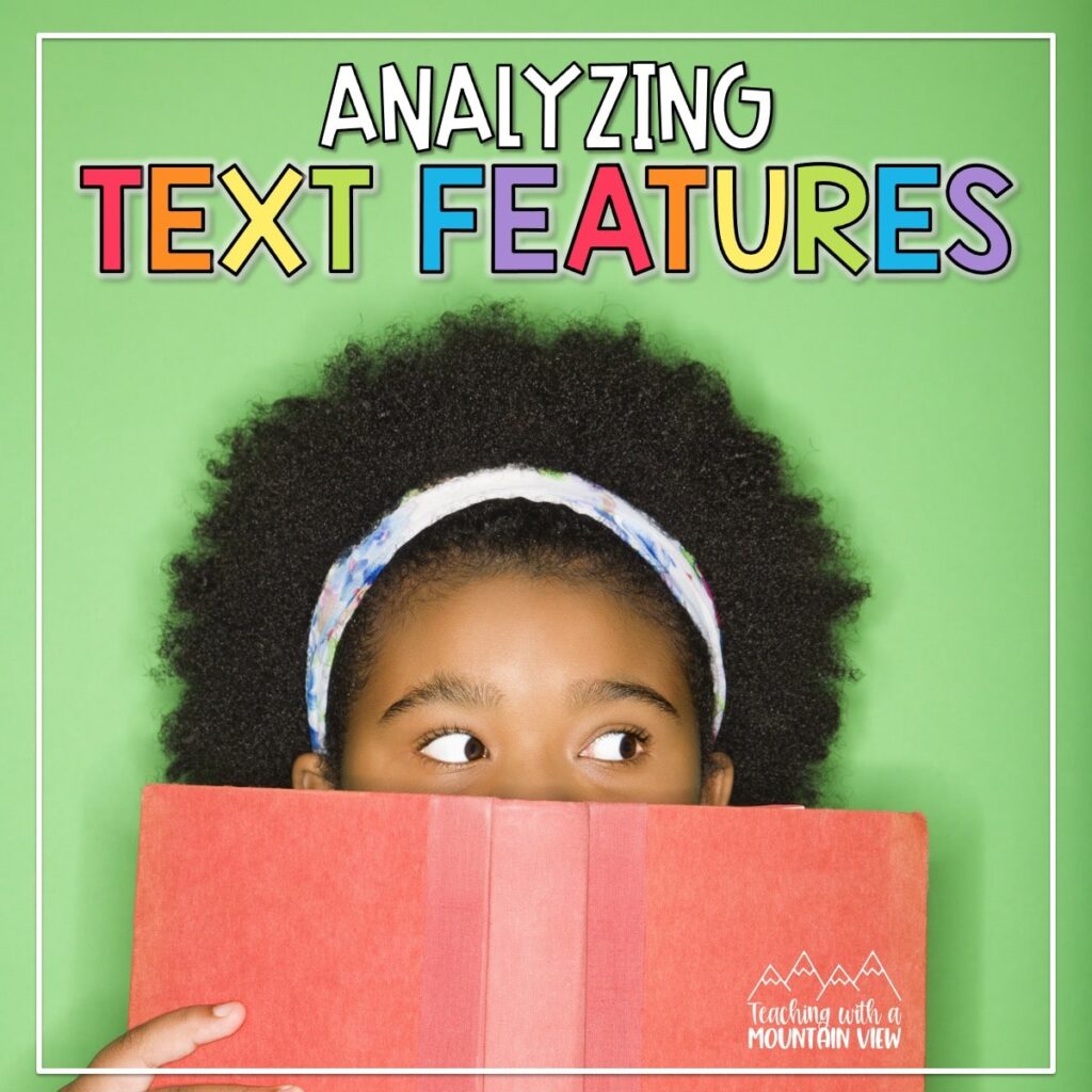text features teaching tips upper elementary