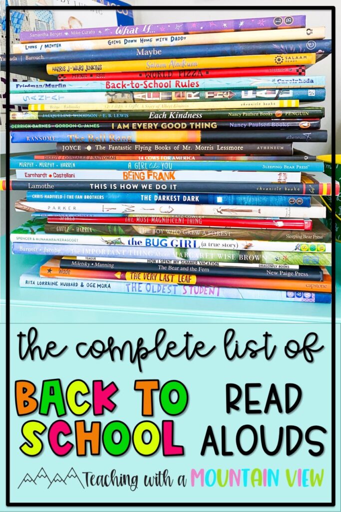 Back to school read alouds are a great way to build community, get to know your students, and discuss important topics for the year.