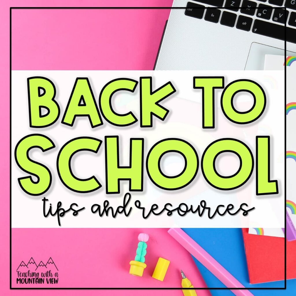 upper elementary back to school tips, activities, and resources