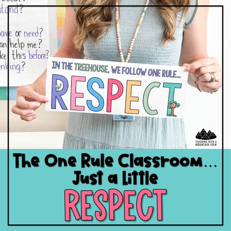 The One Rule Classroom: Just a little RESPECT!