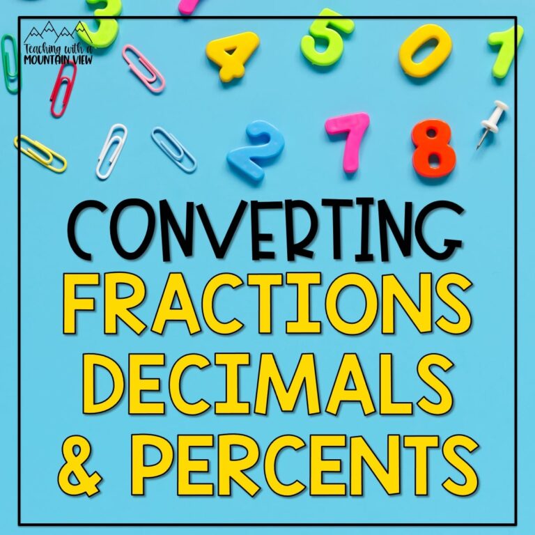 Converting Fractions, Decimals, and Percents