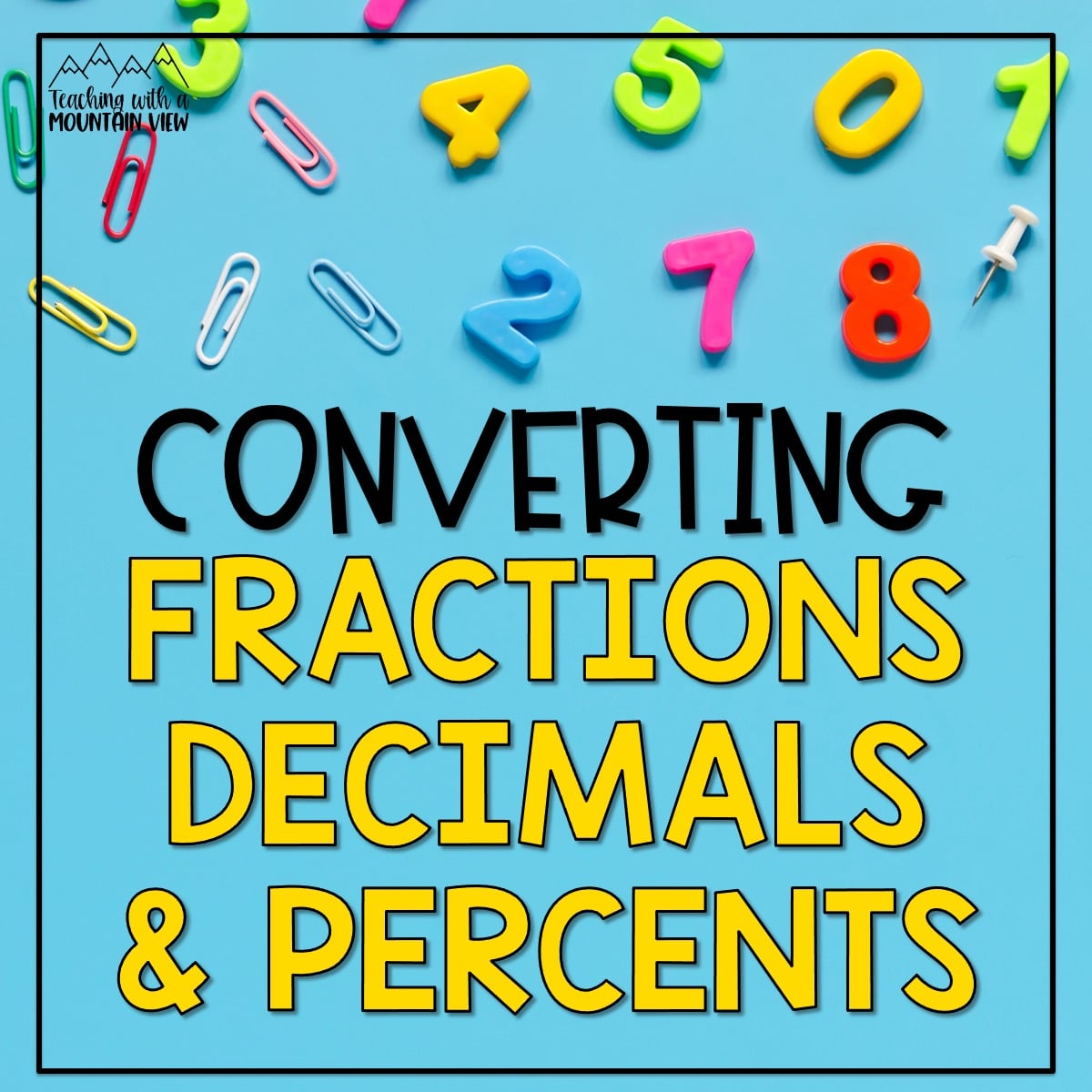 Teaching tips and activities for converting fractions, decimals and percents in upper elementary. Includes anchor charts and free task cards.