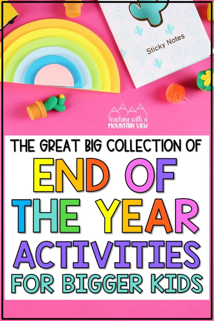 A gigantic list of engaging and meaningful end of the year activities for upper elementary students. Reading, writing, science, and more!