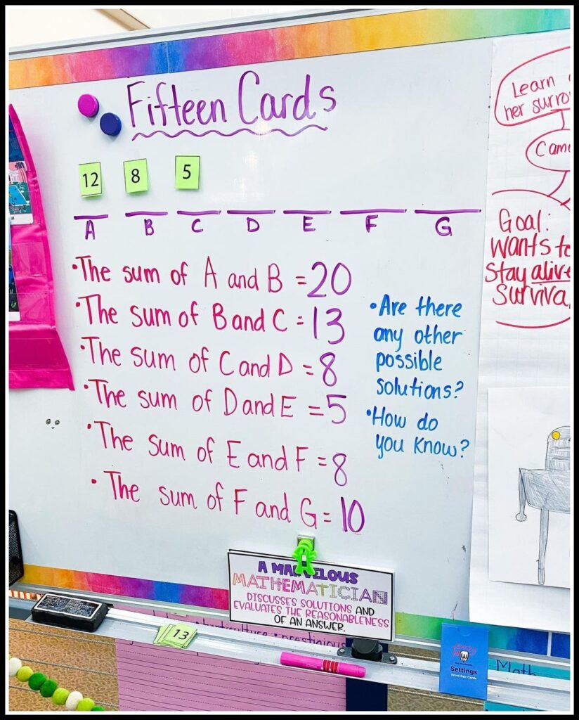 fifteen cards Nrich math puzzler for critical thinking in math