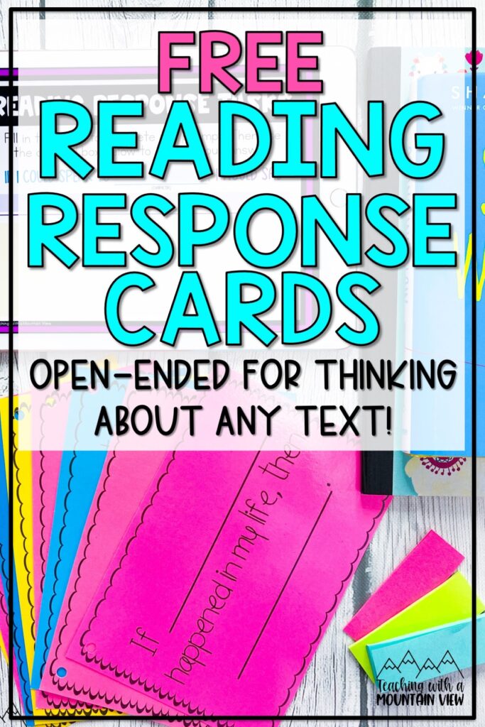 These FREE reading response cards in printable and digital formats are great for thinking critically about ANY text in upper elementary.