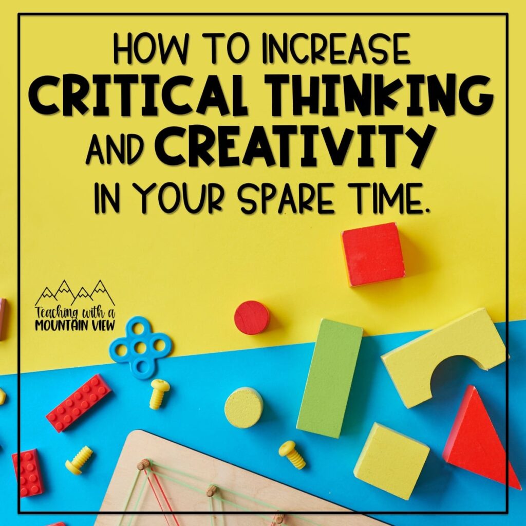 A collection of simple and short ideas to increase critical thinking and creativity in the upper elementary classroom.