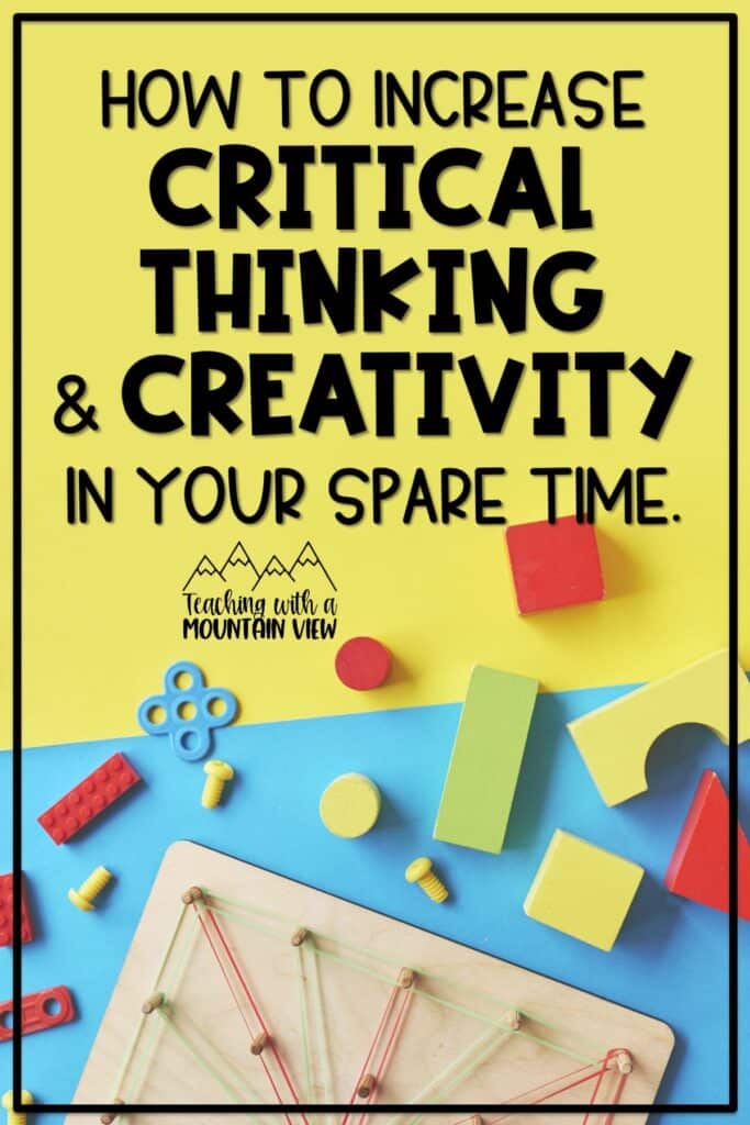 A collection of simple and short ideas to increase critical thinking and creativity in the upper elementary classroom.