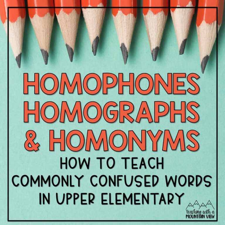 How To Teach Commonly Confused Words in Upper Elementary