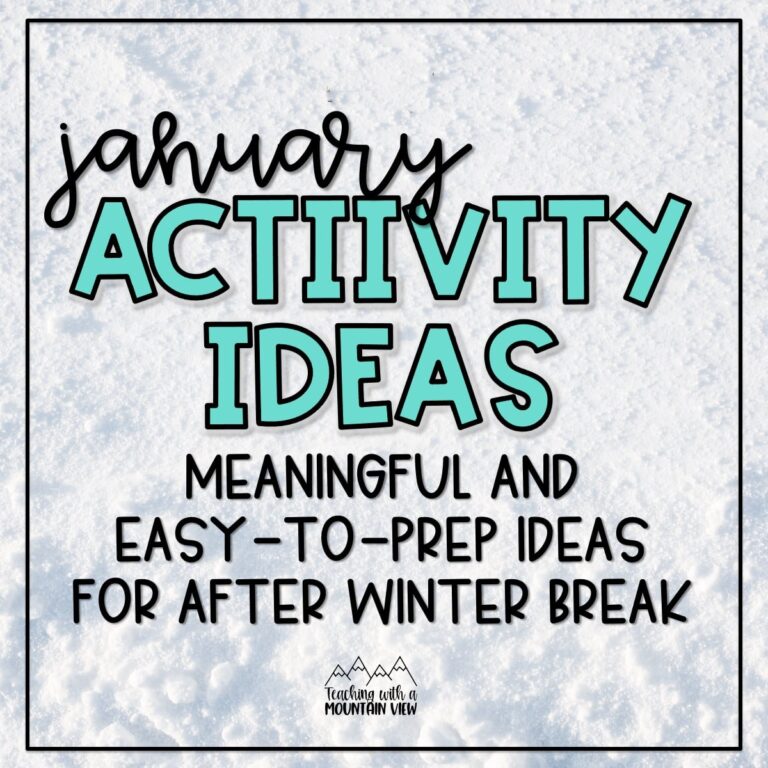 January Activity Ideas for After Winter Break