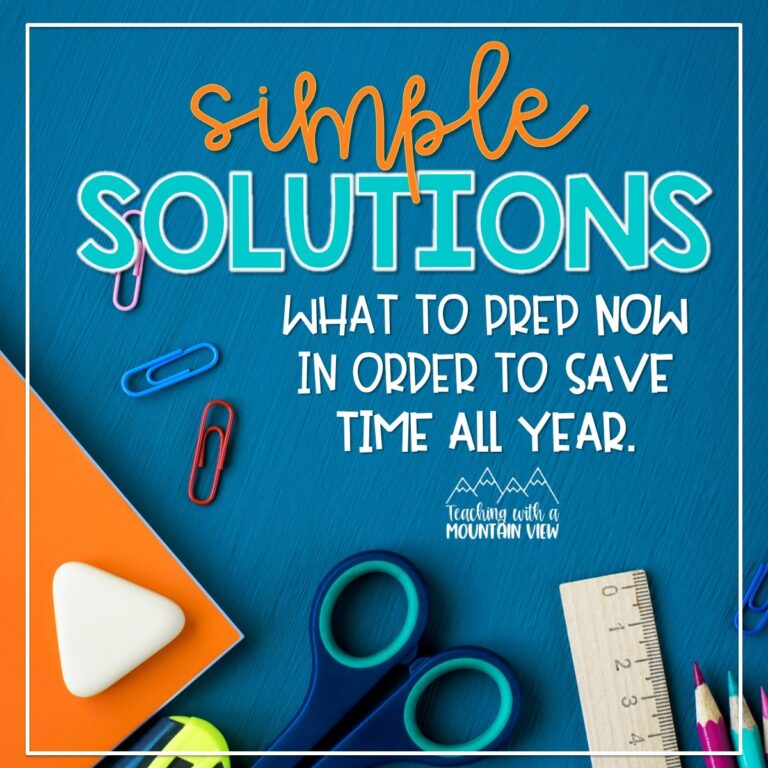 Low Prep Resources: Simple solutions that save time all year!